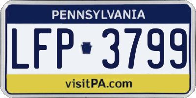 PA license plate LFP3799