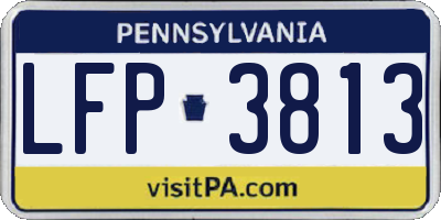 PA license plate LFP3813