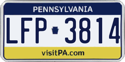 PA license plate LFP3814