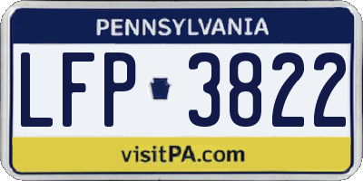 PA license plate LFP3822