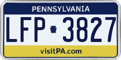 PA license plate LFP3827
