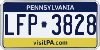 PA license plate LFP3828