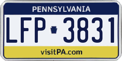 PA license plate LFP3831