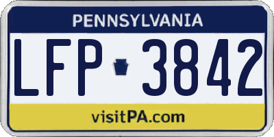 PA license plate LFP3842