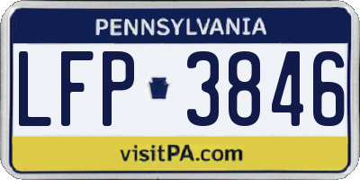 PA license plate LFP3846