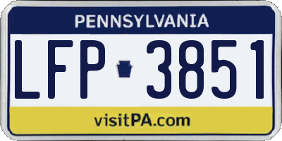 PA license plate LFP3851