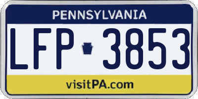 PA license plate LFP3853