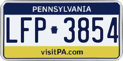 PA license plate LFP3854