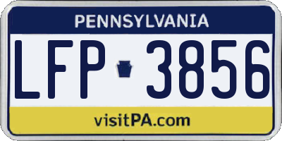 PA license plate LFP3856