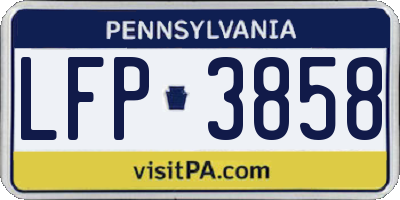 PA license plate LFP3858