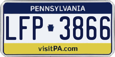 PA license plate LFP3866