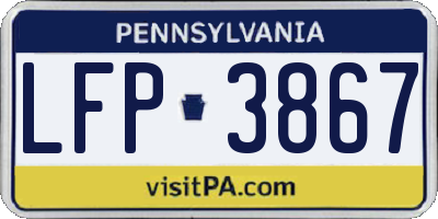 PA license plate LFP3867