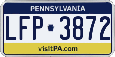 PA license plate LFP3872