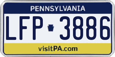 PA license plate LFP3886