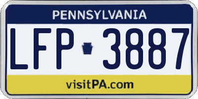 PA license plate LFP3887