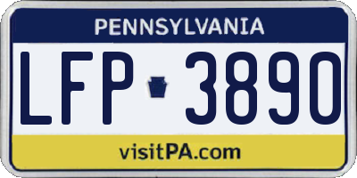 PA license plate LFP3890