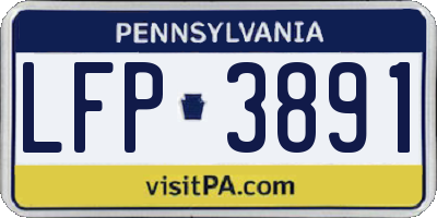 PA license plate LFP3891