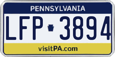 PA license plate LFP3894