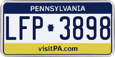 PA license plate LFP3898
