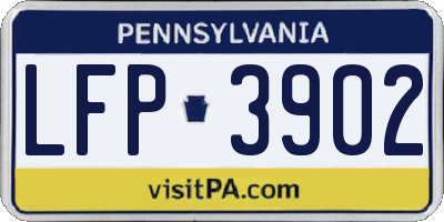 PA license plate LFP3902
