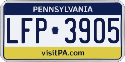 PA license plate LFP3905