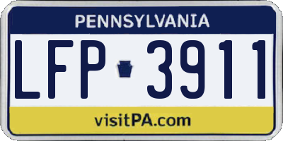PA license plate LFP3911