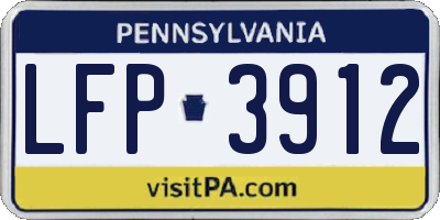 PA license plate LFP3912