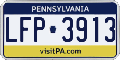 PA license plate LFP3913