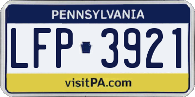 PA license plate LFP3921