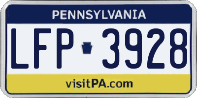 PA license plate LFP3928