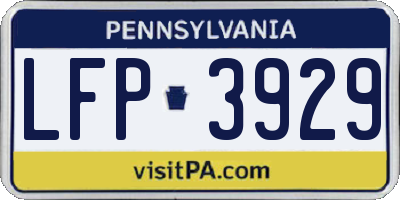 PA license plate LFP3929