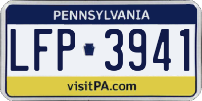PA license plate LFP3941