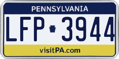 PA license plate LFP3944