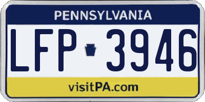 PA license plate LFP3946