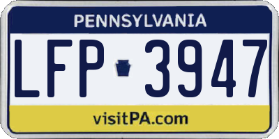 PA license plate LFP3947