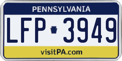 PA license plate LFP3949
