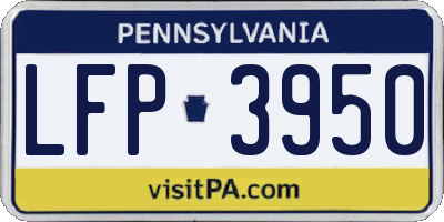 PA license plate LFP3950