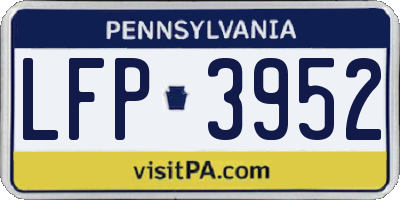 PA license plate LFP3952