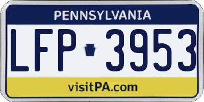 PA license plate LFP3953
