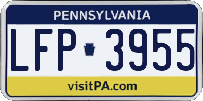 PA license plate LFP3955