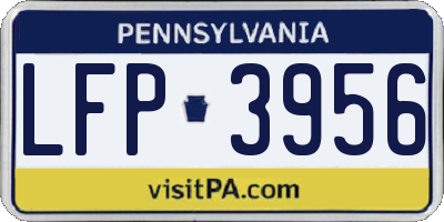 PA license plate LFP3956