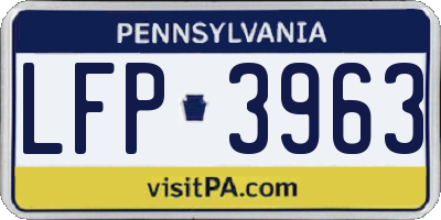 PA license plate LFP3963