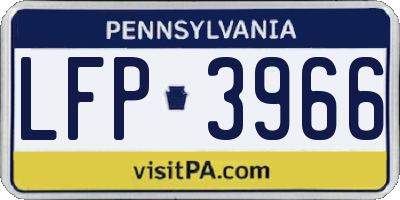 PA license plate LFP3966