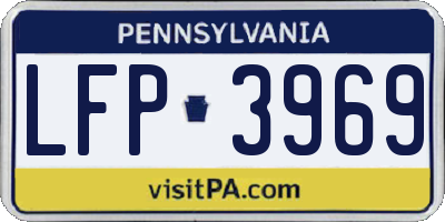 PA license plate LFP3969