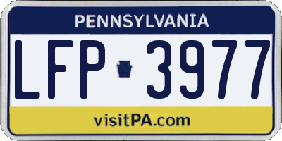 PA license plate LFP3977