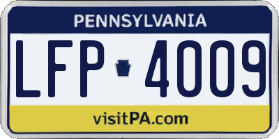 PA license plate LFP4009