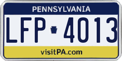 PA license plate LFP4013