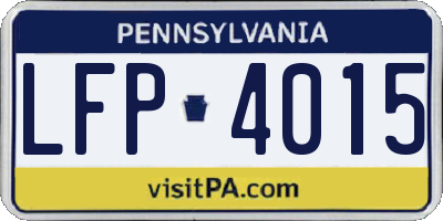 PA license plate LFP4015