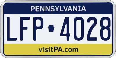 PA license plate LFP4028