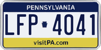 PA license plate LFP4041